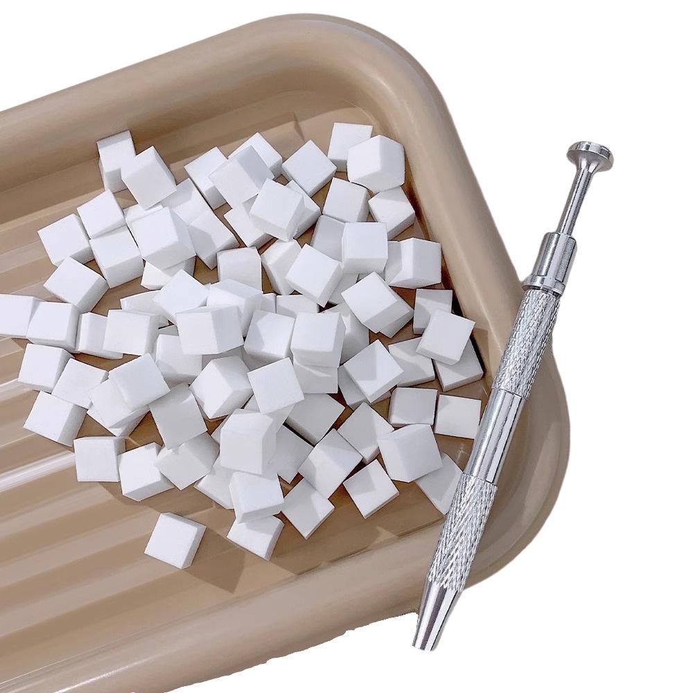 Набор инструментов для ногтей: Мини Пат Клей Губка, Зажим для царапин, Квадратная салонная губка