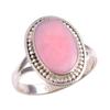 Natural Pink Opal Gemstone 925 Solid Sterling Silver Jewelry Ring Size 9.5 d3P00