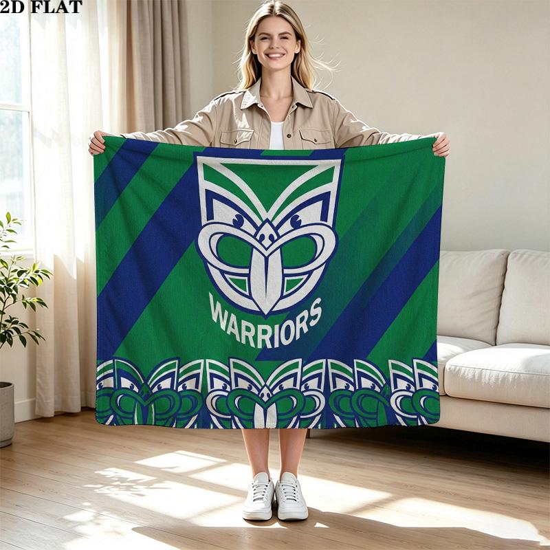 New Zealand Warriors Print Flannel Blanket High Quality Warm Comfortable Cover for All Seasons Perfect for Gifts Home Decor