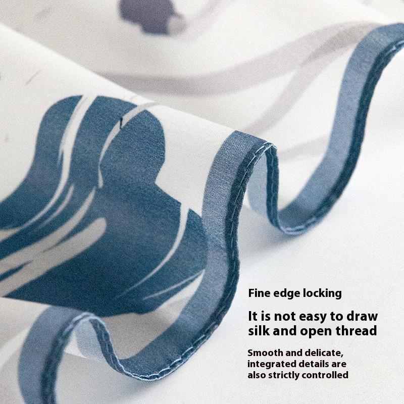 53Cm Satin Blue Printed Silk Neck Small Square Scarf 100 Mulberry Silk Scarf OL Versatile New Silk Scarf