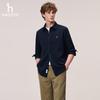 HAZZYS Men's Brushed Cotton Blend Long-Sleeve Shirt