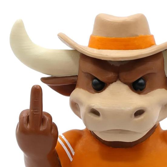 Статуэтка Техасский Бык Средний Палец Юмористическая Полимерная Фигурка Хайлендской Коровы Смешной Декор для Приборной Панели Автомобиля для Грузовика Стола Полки Подарок-прикол для Мужчин