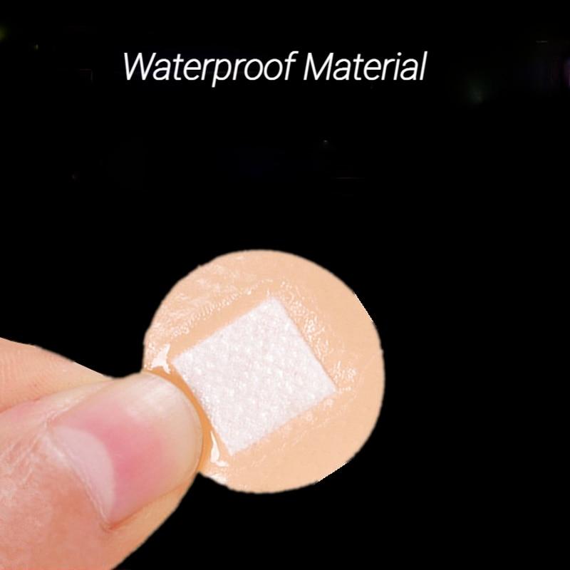 100 шт./лот, маленькие круглые повязки, гемостаз, клейкие повязки для ухода за кожей, стерильные наклейки, пластырь для ран, пластырь, первая помощь для детей