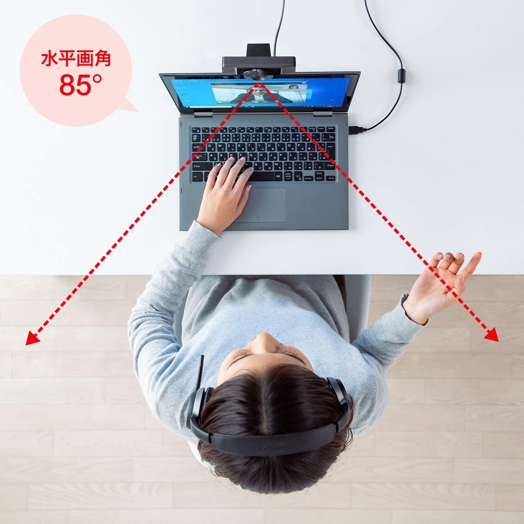 Веб-камера Sanwa Supply с функцией регулировки яркости CMS-V68BK