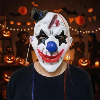 Хэллоуин Различные Маски Клоуна Косплей Вечеринка Маска Латексные Маски Шлем NPC Забавная Розыгрыш Пугающая Головной Убор Бар Вечеринка Костюм Реквизит Маска