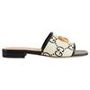 Gucci GG Слипоны Кожаные Повседневная Обувь Женские Черно-Белые 677584 UM920 1193
