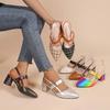 Женские туфли на каблуках, босоножки, новые повседневные модные сексуальные туфли на высоком каблуке, женские новые толстые туфли на каблуке, роскошные дизайнерские сандалии для женщин