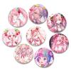 32/44/58mm Music Game Pink Miku Brooch Pins Cartoon Cosplay Badge for Backpack Hat Decor Jewelry Accessory Handmade Button Pin Gifts