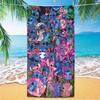 Western Anime Pattern Soft Thick Microfiber Large Towel For Children Beach Swimming