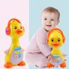 Музыкальная игрушка, имитирующая звуки, нежный свет, детская желтая утка, электронная сюжетная машина, игрушка для детского сада