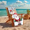 1Pc Christmas Santa Claus Reindeer Beach Towel Quick Dry Multiuse For Beach Pool Gym Yoga Home Travel Christmas Halloween Xmas Gift G1121