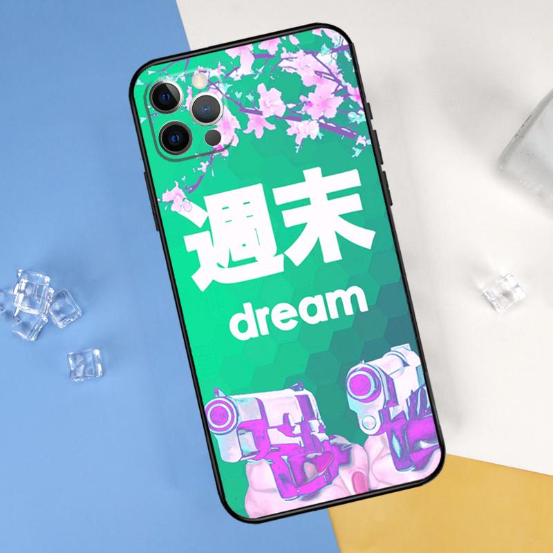 Чехол для телефона Vaporwave Glitch Anime для iPhone 16 Pro Max 13 12 Mini 11 14 15 Pro Max XR 16 15 Plus 16e Защитный корпус