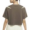 Nike Укороченные топы женские Умбра с круглым вырезом Умеренный DD5591-004