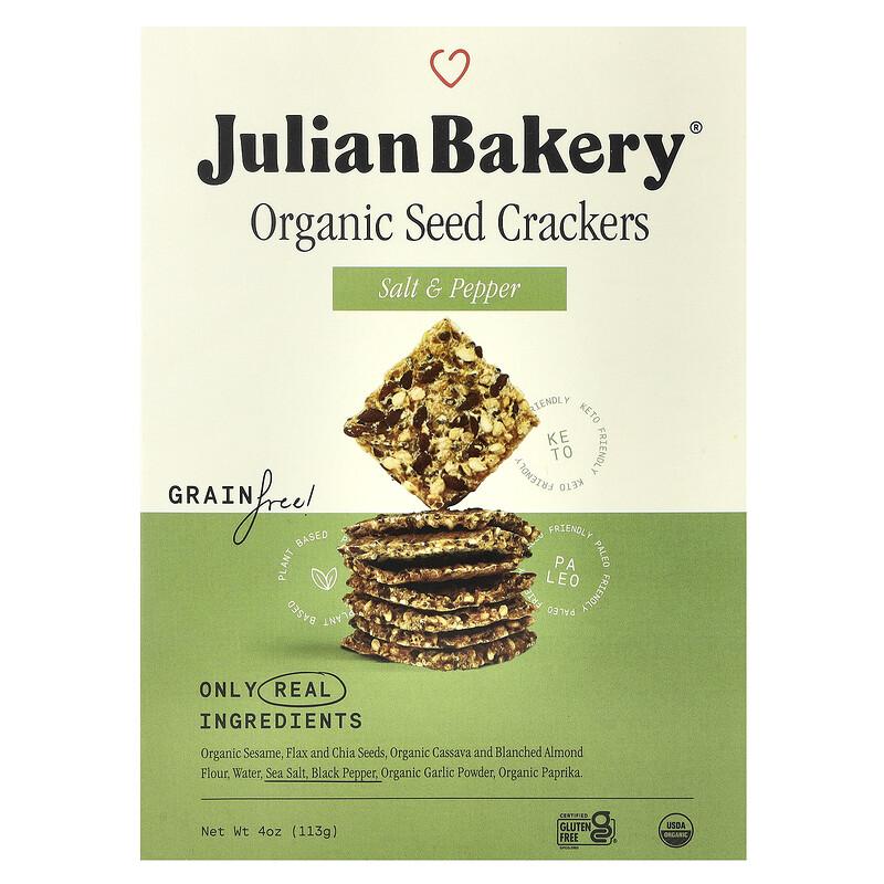 Organic Seed Crackers, Salt & Pepper, 4 oz (113 g)