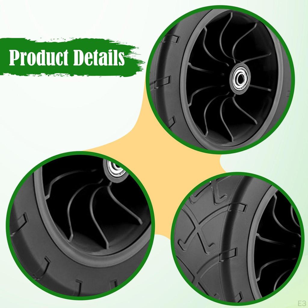 Foldable 19cm Replacement Wagon Wheel Quiet Spare Wheel For Beach Cart Heavy Duty Beach