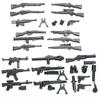 MOC Scene Submachine Gun Assault Rifle Minifigures Parts Assembly Building Block Bricks Model Building Kits Kids Education Toys