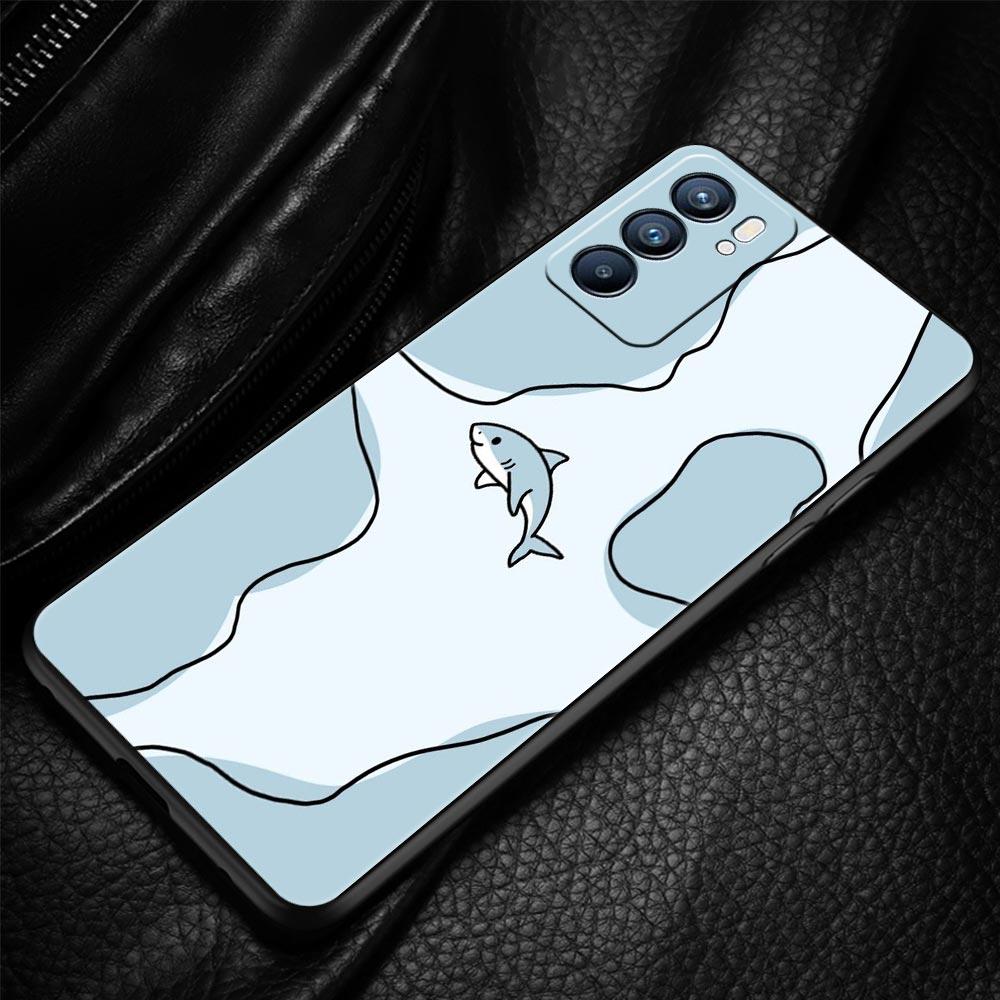 Чехол для телефона с узором 'Акулы на море' Для Oppo A17 A31 A54 A57 A78 A79 A98 Find X5 X6 Reno 6 7 8 10 11 12 13 F Pro 5G Мягкий чехол из ТПУ