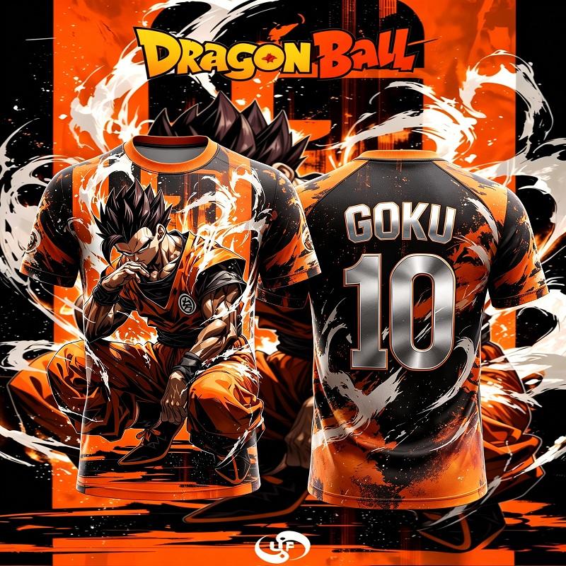 2026 Аниме Футбольная Майка Dragon Ball Мужская Женская Оверсайз Футболка Летняя Быстросохнущая Спортивная Дышащая Оверсайз Косплей Футболка