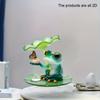 Лягушка на листе лотоса, 2D плоская, акриловое украшение, орнаменты, подходит для гостиной, вечеринки, подарки, Рождество, Хэллоуин