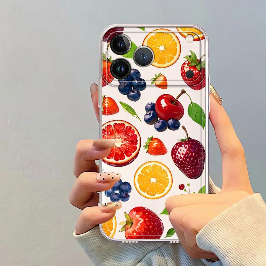 Мягкий чехол для телефона с фруктами и чили для iPhone 17 Pro Max 12 Mini 15 XS Max 13 Pro 16 7 8 Air 14 Plus XR 11