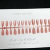Sweet Pomelo Cat Eye Press-On Nails: Handmade Solid Color with Glass Beads in White Moonlight. Whitening & Stylistic, 30-Piece Set.