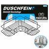 DUSCHFEIN Shower Shelf Corner Shower Shelf Without Drilling Stainless Steel Shelf Black