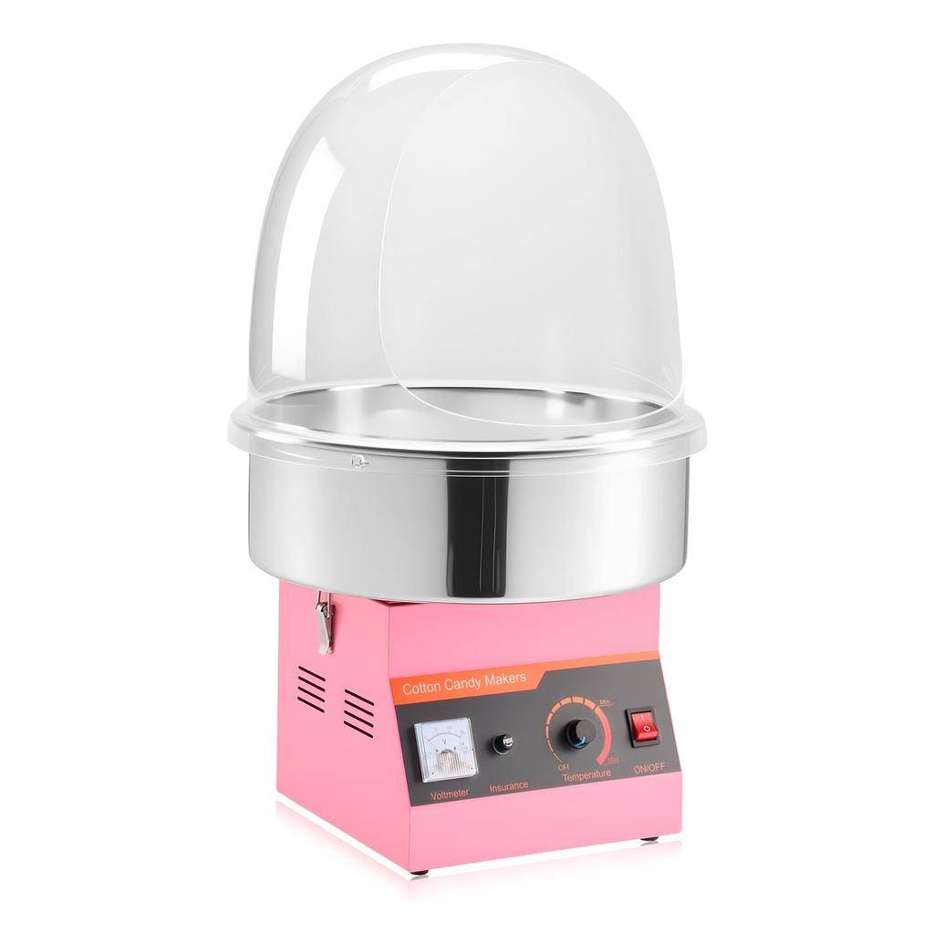 Electric Cotton Candy Machine, 1000W Commercial Floss Maker With Cover, Commercial Cotton Candy Machine w/Stainless Steel Bowl & Sugar Scoop, Ideal