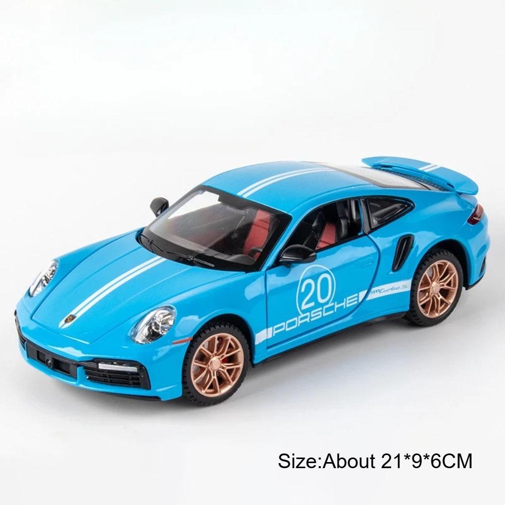 1:24 Panamera 911 Turbo S Toy Alloy Car Model Toy Music Light Pull Back Simulation Vehicle Models Collection Gift for Friends