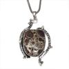 Necklace Leopard Skin Jasper Gemstone Handmade Silver Jewelry 2.75"