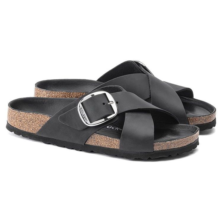 Birkenstock Сандалии на ремешках Siena с одной пряжкой Модные женские сандалии Черные 1020156