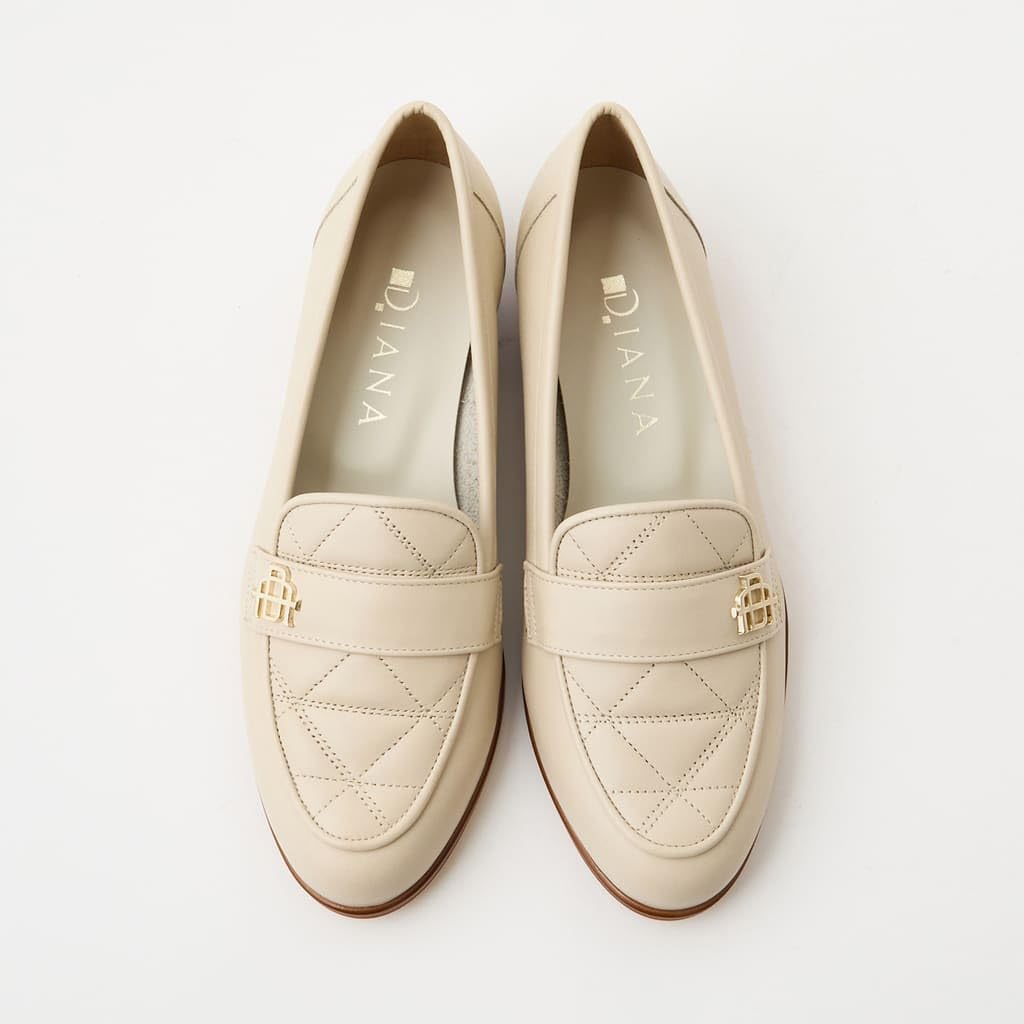 Туфли-лодочки на низком каблуке, модель 133025100013 [Diana], Япония, бежевый, 24,5 см,