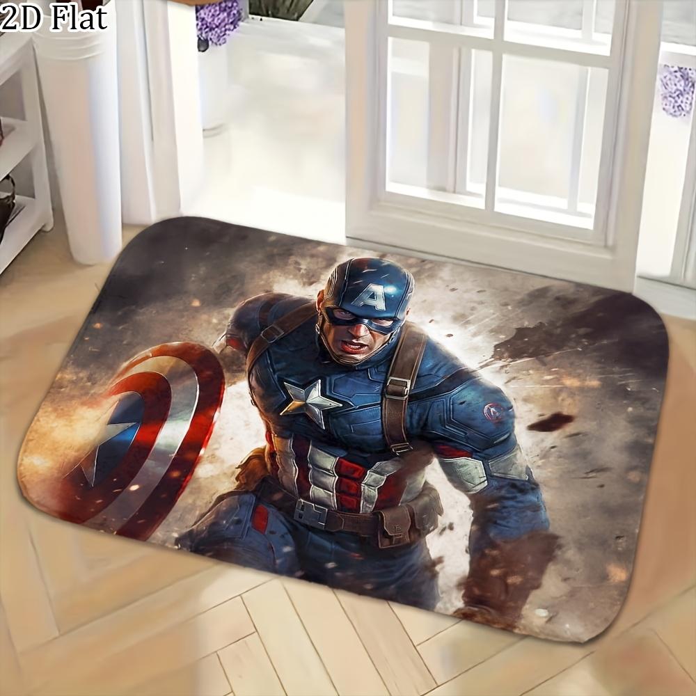 1pc Flannel Rug Marvel Superheroes Bathroom Mat, Multiple Sizes, Multi-functional for Daily Use, Suitable for Bathroom, Entran