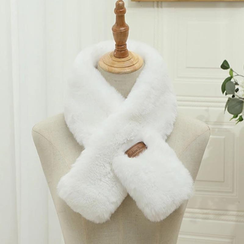 New Mao Mao Collar Scarf Winter Women's Warm Imitation Rex Rabbit Plush Scarf Neck Protection Cute Neck Cover