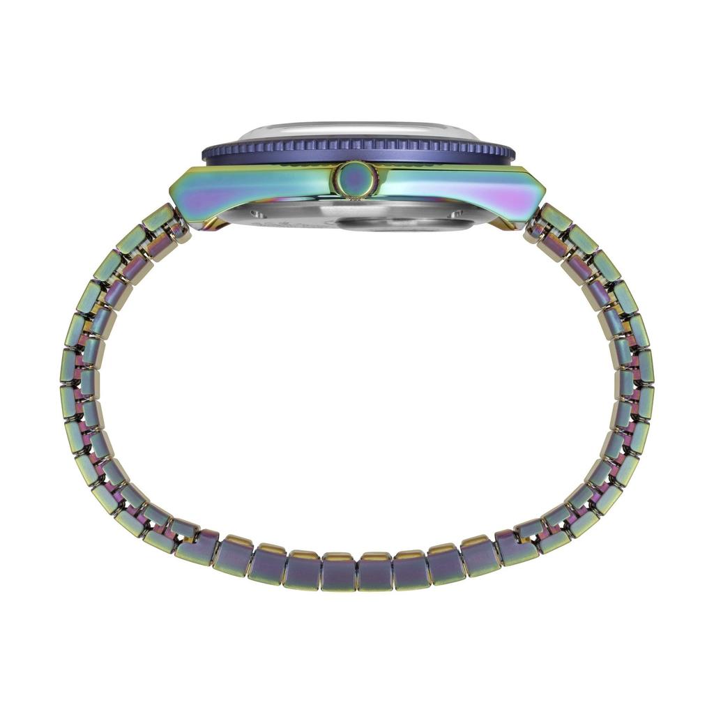 Часы Q Timex Фиолетовый циферблат Нержавеющая сталь Акрил Кварцевые часы Бренд TW2W41100 Фиолетовый [TIMEX] Женские [Товар]