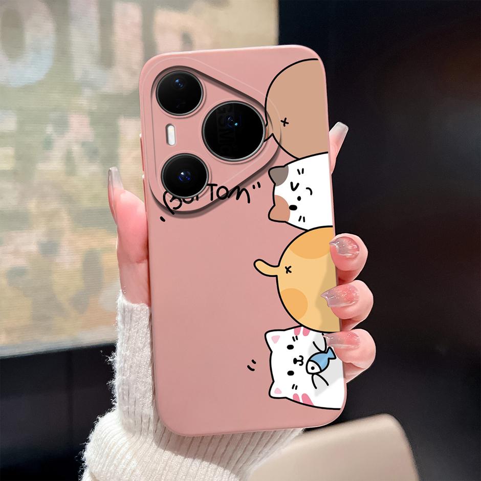 Чехол для Huawei Pura 80 Pro Plus Ultra Мультяшное Сердце Мягкий Силикон Ударопрочный Бампер Чехол для HuaweiPura80ProPlus 80Ultra Funda