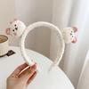 Colorful Cartoon Plush Headband Non-slip Plush Hairband Cute Bear Plush Headband  Makeup