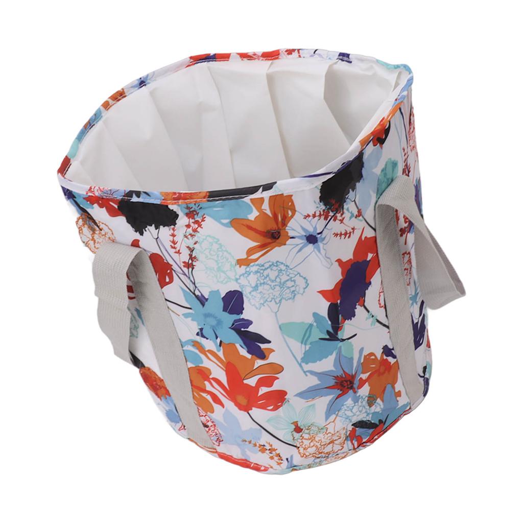 Collapsible Foot Bath Basin PVC Insulated Portable Foot Soaking Bath Tub Water Bucket with Handle for Outdoor Camping