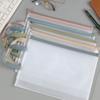 Mesh Zipper Pouch A4 Letter Size Clear Plastic File Bag Waterproof Zip File Folder Document Storage Bag for Travel School Office Supplies