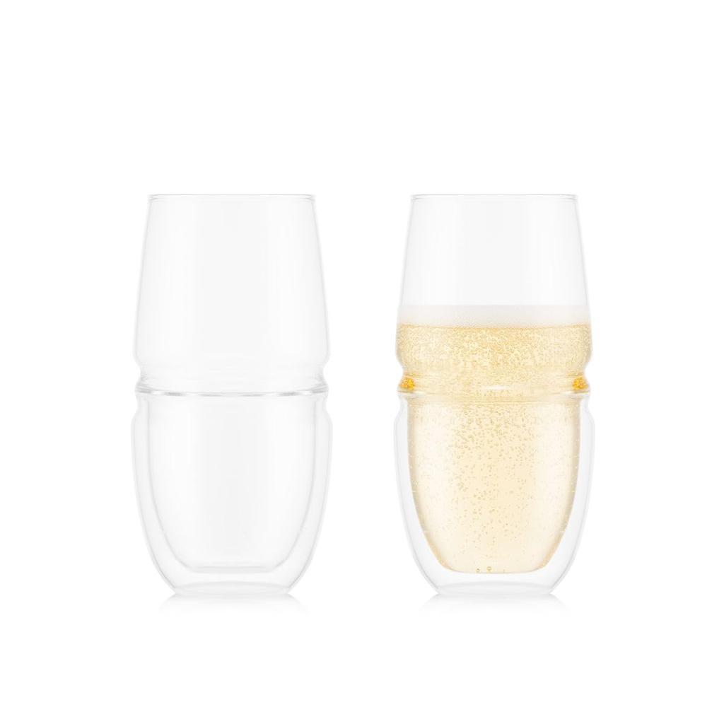 BODUM FYN Finn Double-Walled Aroma Glasses, 200ml, 2-Piece Set, Insulates Hot and Cold Drinks, Double-Walled, Heat-Resistant, Microwave, Oven,