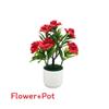 Flower Plastic Rose Fake Potted Plant Bonsai For Tabletop Decor And Use Event