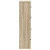 Bookshelf Sonoma Oak Finish 60 x 24 x 101.5 cm Engineered Wood