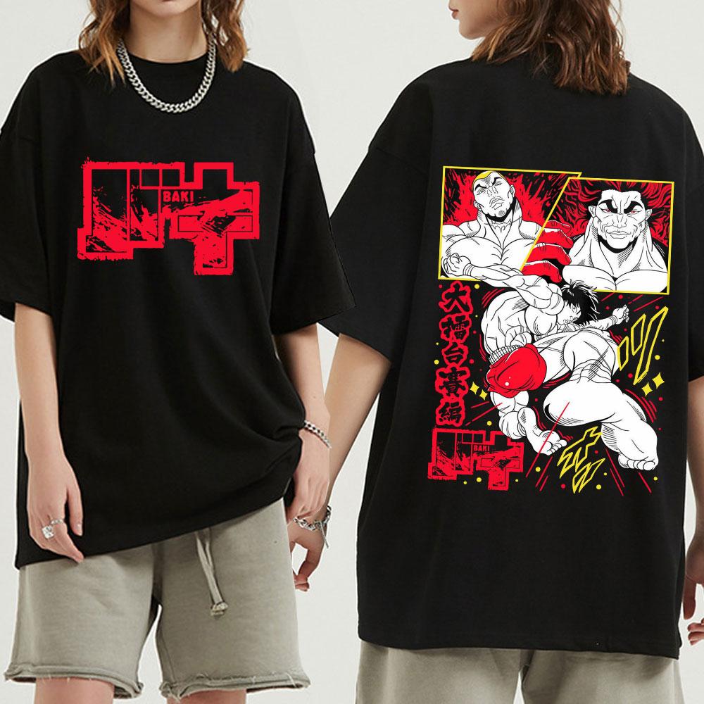 Japanese Anime Baki Hanma The Grappler Graphic Print T Shirt Casual Fashion Crew Neck Short Sleeve Plus Size T Shirt Women