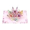 3D Butterfly Flowers Pop Up Greeting Cards Valentine's Day Hot Stamped Wedding Birthday Invitation Greeting,Paper Card Envelop