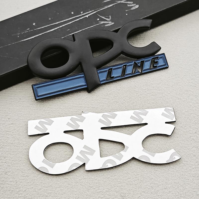 3D Metal OPC Line Logo Badge Front Grill Emblem Trunk Car Sticker For Opel Astra G H J K F Corsa D Zafira B Insignia Mokka Regal