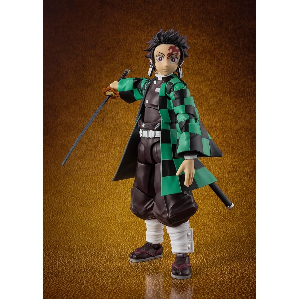 НАРОДЫ ТАМАШИИ SH. Figuarts Клинок, рассекающий демонов Танджиро Камадо Версия Бесконечного Замка 140 мм ПВХ АБС Фигурка
