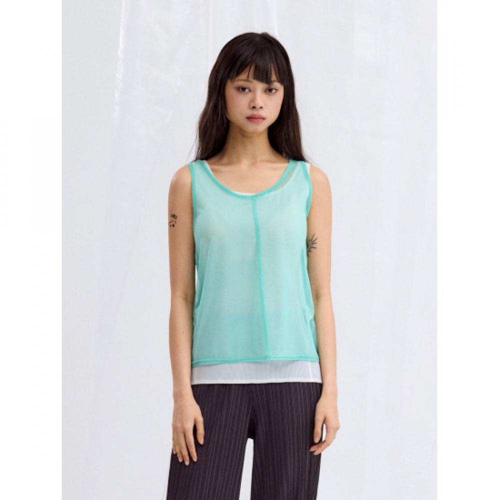 Lapli Mesh Sleeveless T shirT awTsm325035