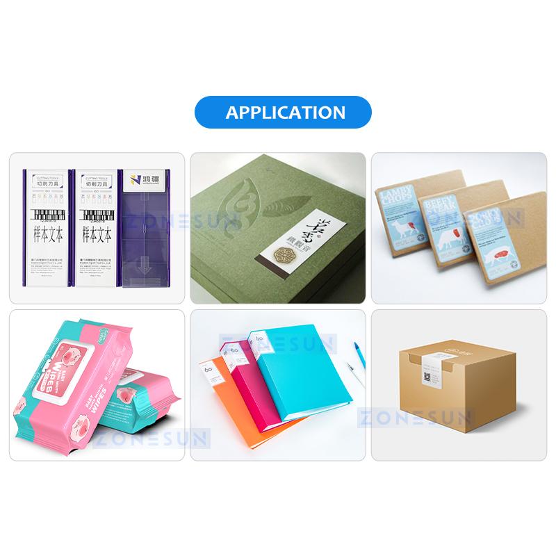 ZONESUN ZS-TB833C Automatic Corner Wrap Label Applicator Label Maker Printer 3-side Box Book Flat Surfaces Sticker Equipment