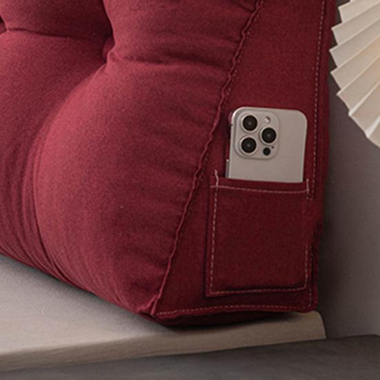 Подушка для изголовья с боковым карманом Льняная Треугольная Подушка-клин для изголовья Подушка-валик для кровати для поддержки плеч, спины, поясницы Общежитие Дом Спальня