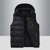 Sleeveless Men's Top Vests High Quality Autumn Winter Fashion Men Hooded Warm Stand Collar Casual Plus Size Men's Cotton Vest
