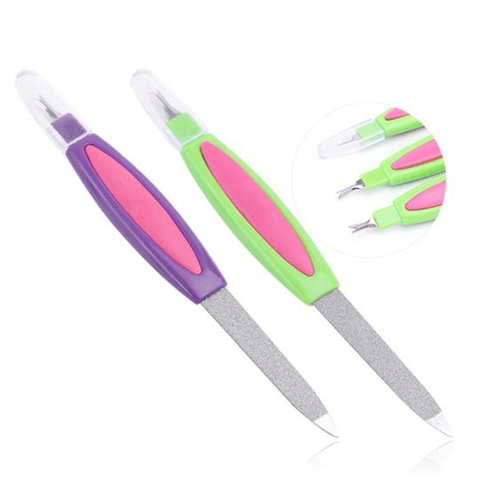 Полезный буфер для ногтей с двойной головкой, инструмент для дизайна ногтей, удаляет омертвевшую кожу